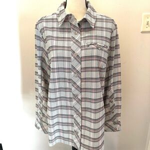 CAbi “Hideout Shacket” Plaid Shirt